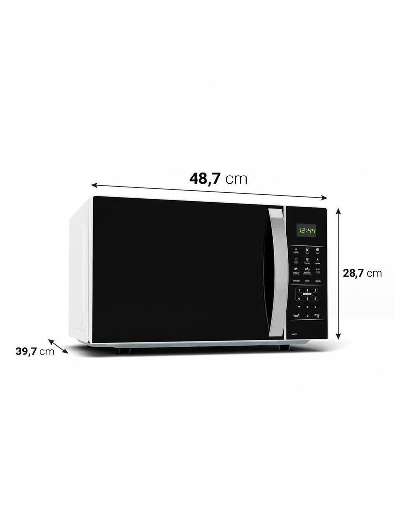 Micro-ondas Britânia 28L Branco Espelhado Limpa Fácil BMO30 110V
