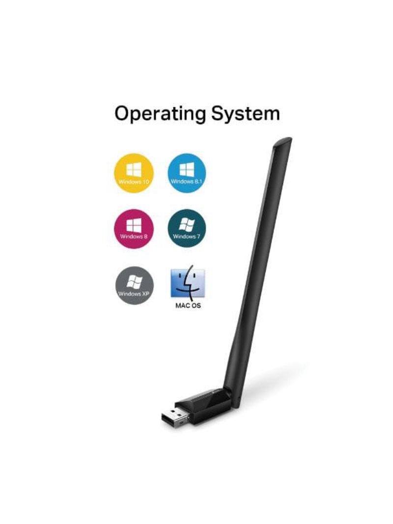 Adaptador usb ac600 dual band 5dbi tp-link archer t2u plus