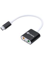 Adaptador p2 35mm fone microfone usb-c vinik