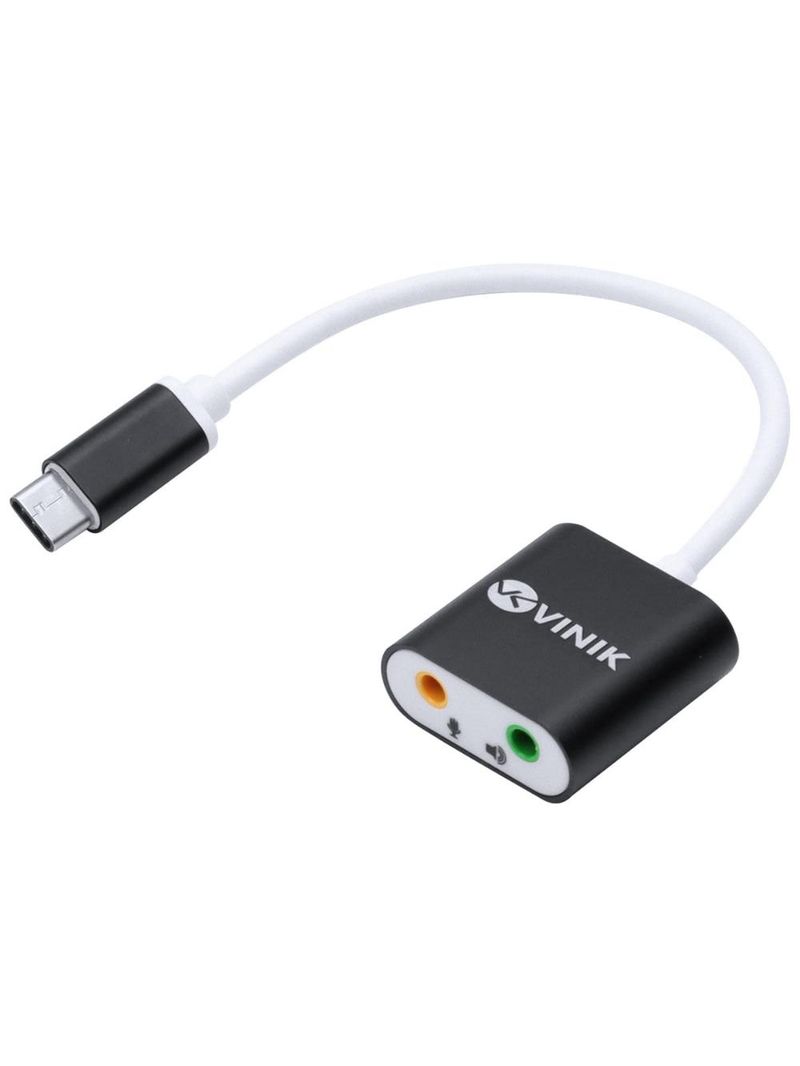 Adaptador p2 35mm fone microfone usb-c vinik