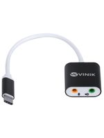 Adaptador p2 35mm fone microfone usb-c vinik