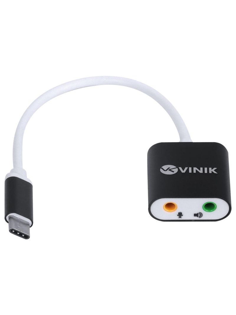 Adaptador p2 35mm fone microfone usb-c vinik