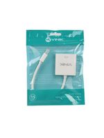 Adaptador mini displayport para vga fêmea 15cm vinik