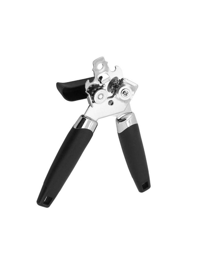 Abridor de lata iver 19,5cm inox e plástico cabo preto