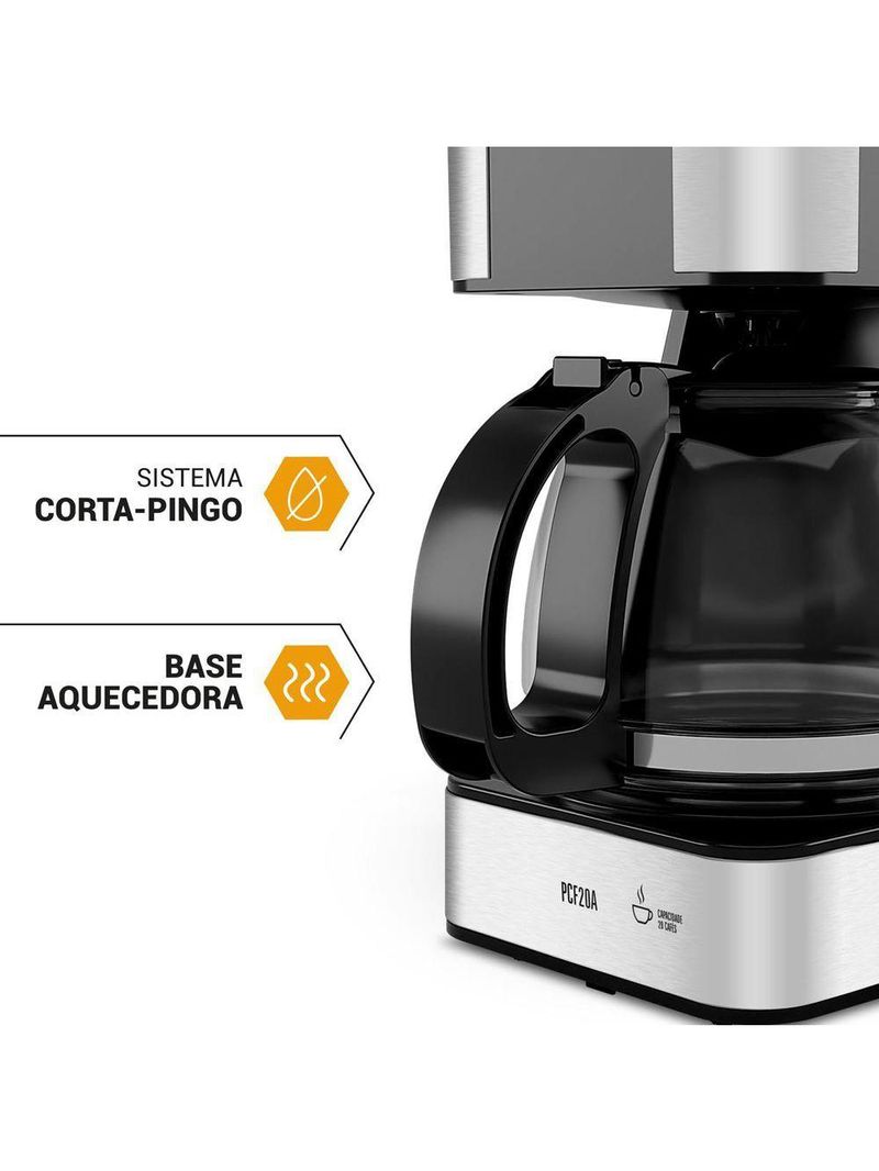 Cafeteira Philco PCF20A 720ml 20 Cafezinhos 650W 110V