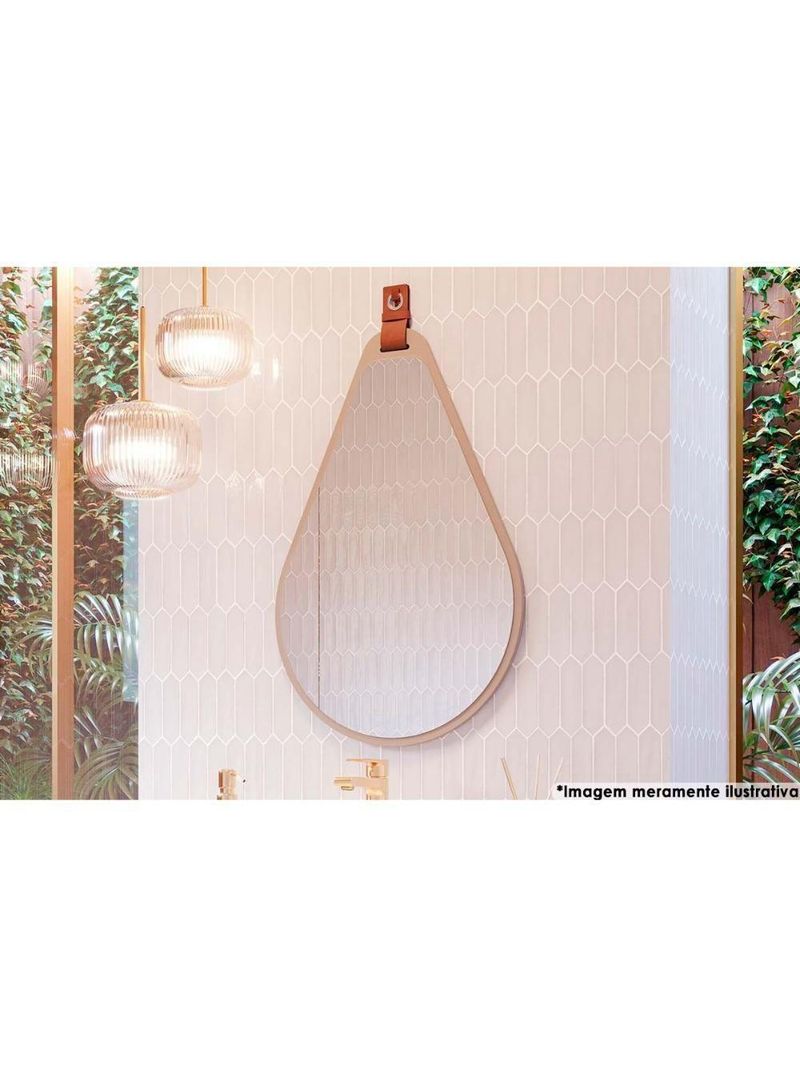 Espelho De Sala Gota 50x76cm Capuccino - Mgm