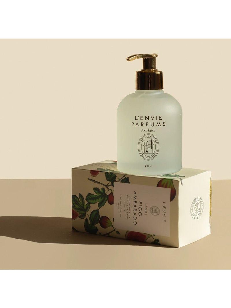 Sabonete Líquido Lenvie Figo Ambarado Arabesc Frutal 200ml