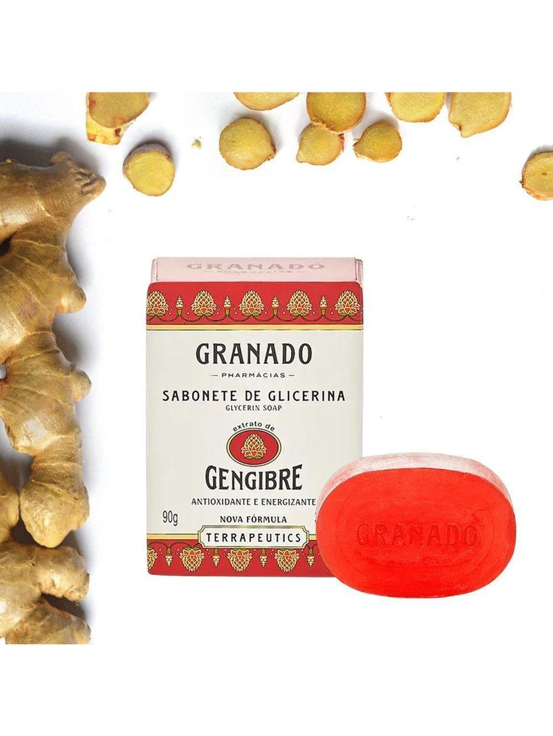 Sabonete Granado Gengibre Em Barra Vegetal Glicerina 90g
