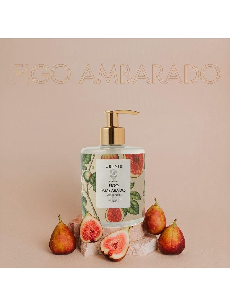 Sabonete Líquido Figo Ambarado Arabesc Frutal Lenvie 350ml