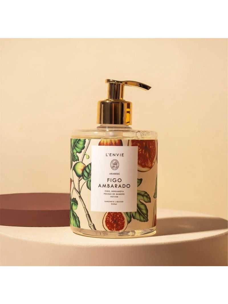 Sabonete Líquido Figo Ambarado Arabesc Frutal Lenvie 350ml