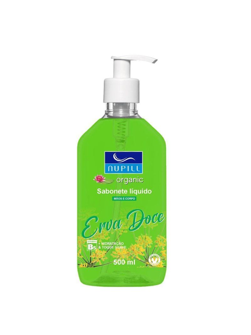 Sabonete Líquido Mãos E Corpo Erva Doce Nupill 500ml