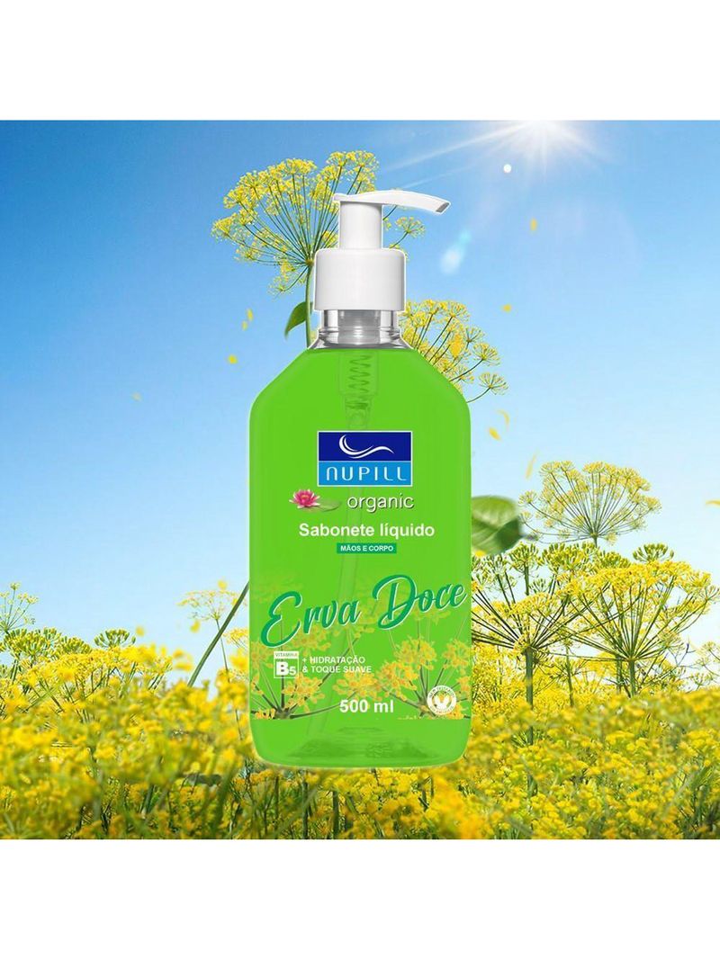 Sabonete Líquido Mãos E Corpo Erva Doce Nupill 500ml