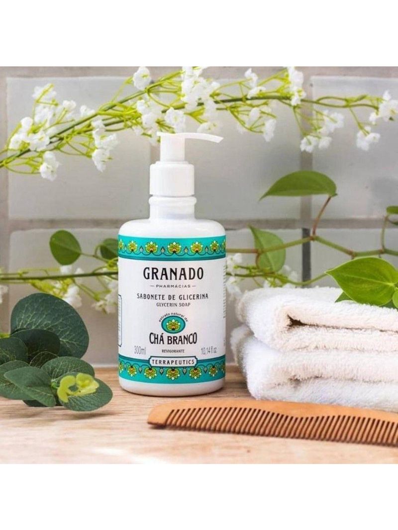 Sabonete Líquido Granado Chá Branco Mãos E Corpo Terrapeutics 300ml