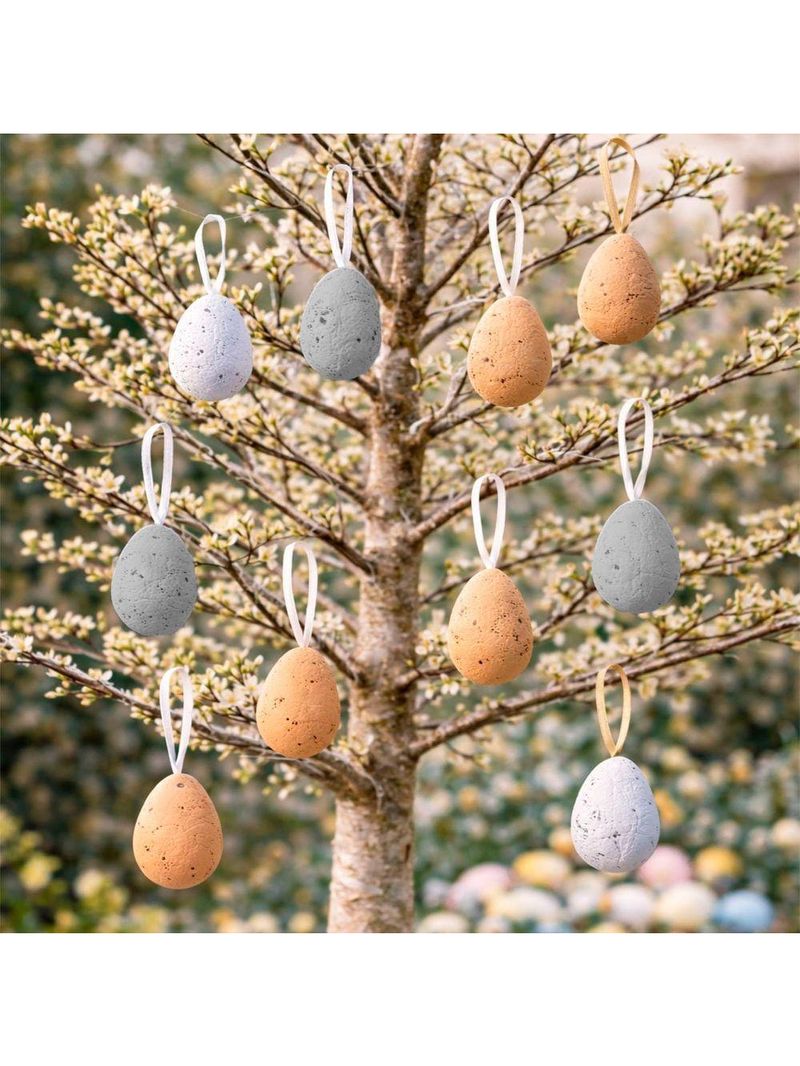 Pendente Decoração Ovinhos De Páscoa Coelho 5x3cm Kit 72pçs