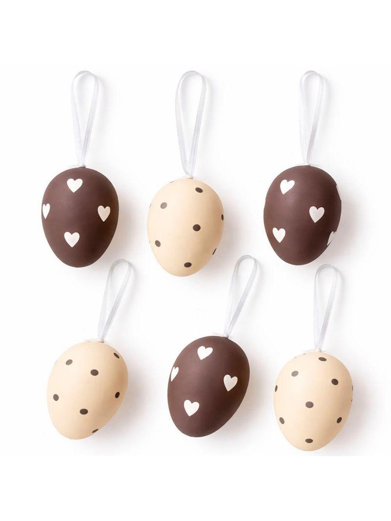 Pendente Ovinhos Decoração De Páscoa Coelho 6x4cm Kit 24pçs