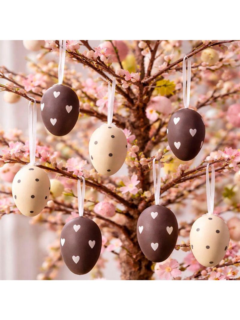 Pendente Ovinhos Decoração De Páscoa Coelho 6x4cm Kit 24pçs