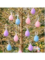 Pendente Ovinhos De Páscoa Colorido Coelho 5x3cm Kit 108pçs