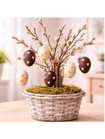 Pendente Ovinhos Decoração De Páscoa Coelho 6x4cm Kit 24pçs