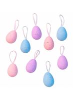 Pendente De Páscoa Ovinhos Colorido Coelho 5x3cm Kit 72pçs