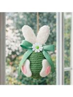 Pendente Ovinhos Coelho Páscoa Enfeite Decorativo De 13x8cm Verde