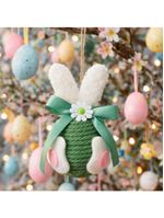 Pendente Ovinhos Coelho Páscoa Enfeite Decorativo De 13x8cm Verde