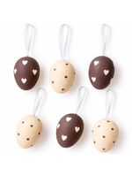 Pendente Ovinhos Decoração De Páscoa Coelho 6x4cm Kit 12pçs