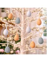 Pendente Decoração De Páscoa Ovinhos Coelho 5x3cm Kit 36pçs