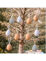 Pendente Ovinhos Decoração De Páscoa Coelho 5x3cm Kit 72pçs