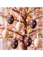 Pendente Decoração Ovinhos De Páscoa Coelho 6x4cm Kit 24pçs