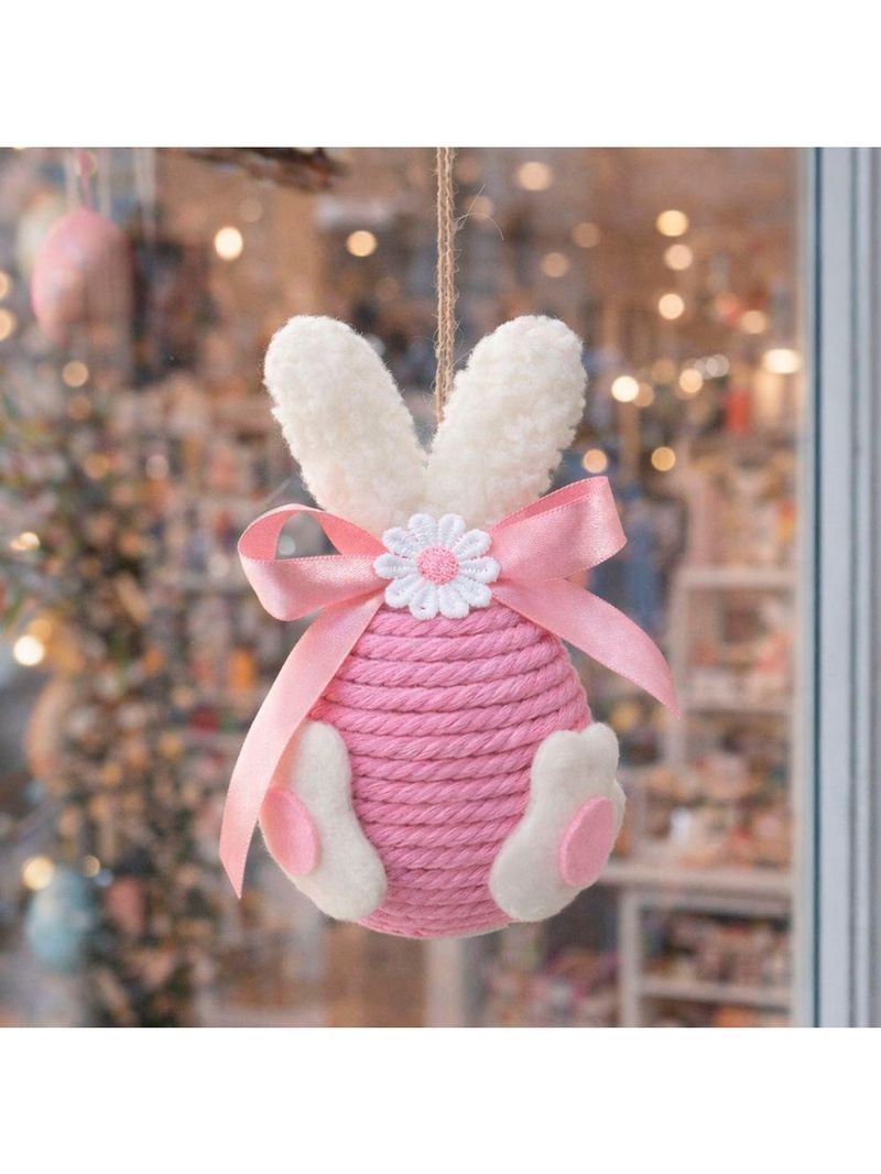 Pendente Ovinhos Coelho Decoração De Páscoa 13x8cm Kit 6pçs