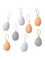 Pendente Decoração Ovinhos De Páscoa Coelho 5x3cm Kit 36pçs