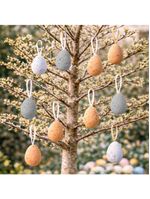 Pendente Decoração Ovinhos De Páscoa Coelho 5x3cm Kit 36pçs