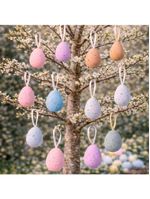 Pendente Ovinhos Coelho Decoração De Páscoa 5x3cm Kit 108pçs