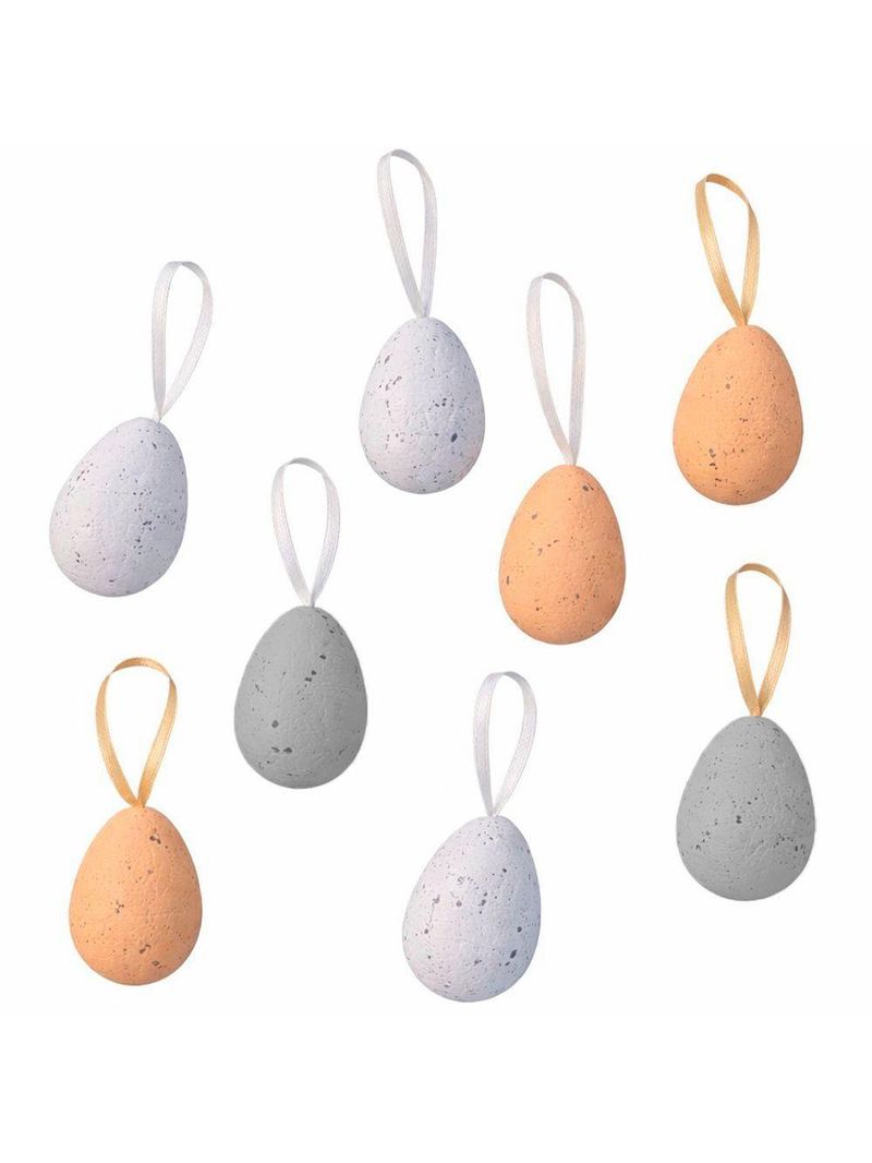 Pendente Ovinhos Decoração De Páscoa Coelho 5x3cm Kit 36pçs