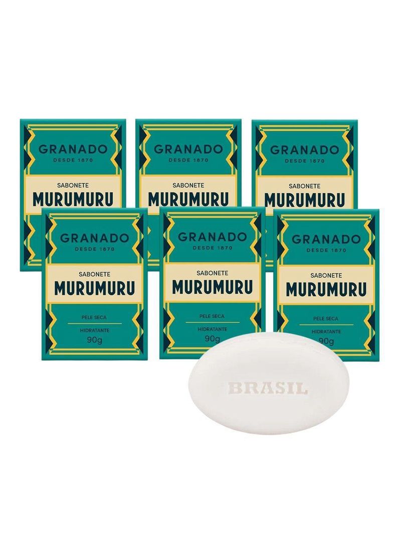 Kit 6 Sabonete Em Barra Murumuru Tratamento Pele Seca Hidratante Granado 90g