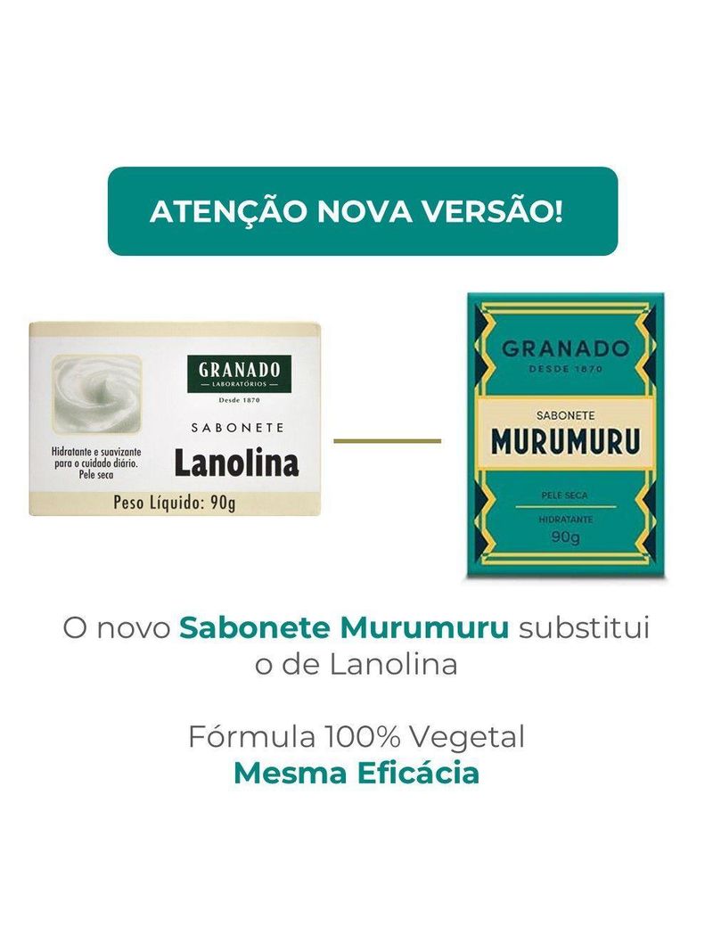 Kit 3 Sabonete Em Barra Murumuru Tratamento Pele Seca Hidratante 90g