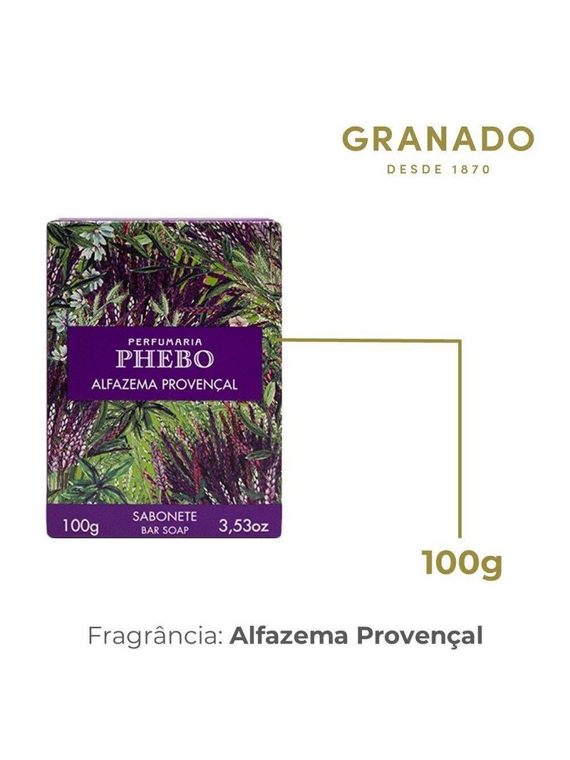 Kit 6 Sabonete Phebo Alfazema Provençal Em Barra Cremoso 100g