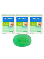 Kit 3 Sabonete Em Barra Para Bebê 90g Glicerina Erva Doce Natural Granado