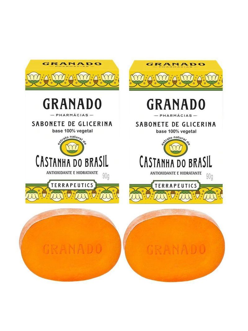 Kit 2 Sabonete Em Barra Castanha Do Brasil Glicerina Vegetal L Granado 90g