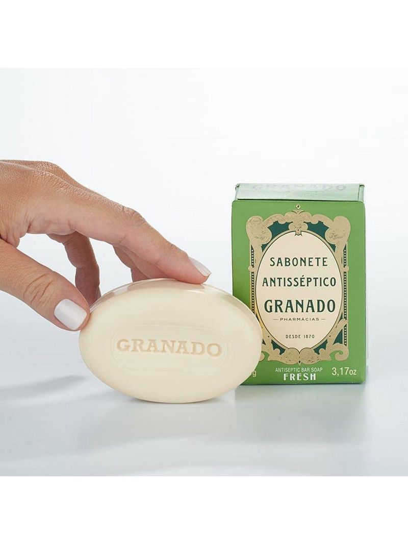 Kit 2 Sabonete Antisséptico Granado Fresh Em Barra Antiacne Vegetal 90g