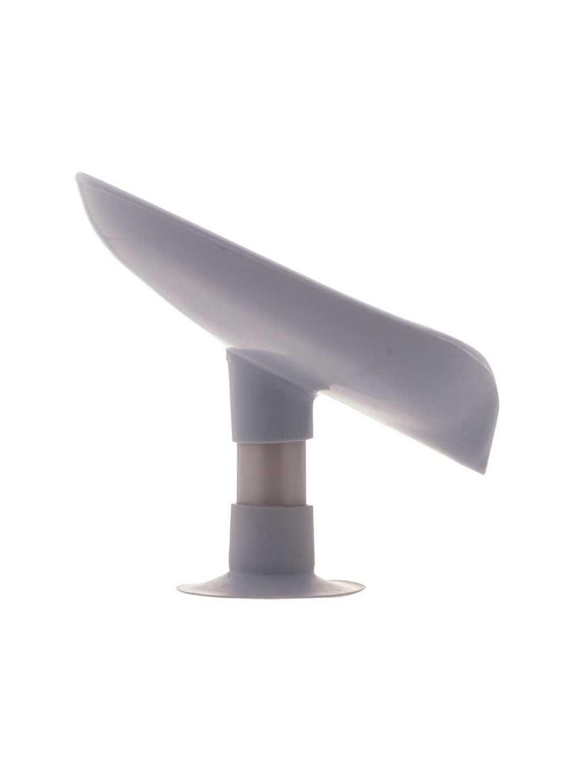 Kit 2 Saboneteira De Pia Com Ventosa E Drenagem Plástico Cinza Lyor