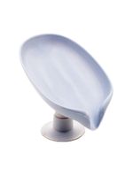 Kit 2 Saboneteira De Pia Com Ventosa E Drenagem Plástico Cinza Lyor