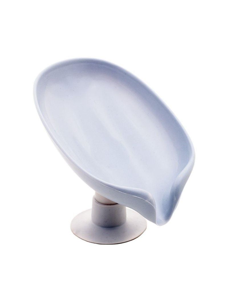 Kit 2 Saboneteira De Pia Com Ventosa E Drenagem Plástico Cinza Lyor