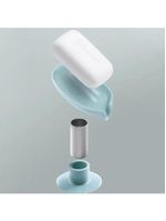 Kit 2 Saboneteira De Pia Com Ventosa E Drenagem Plástico Cinza Lyor