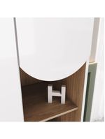 Guarda Roupa Infantil Magia 3 Portas 2 Gavetas Branco Com Jequitibá Hp