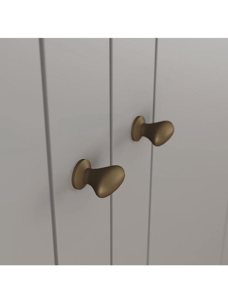 Guarda Roupa Infantil 4 Portas 4 Gavetas Americano Henn Cinza