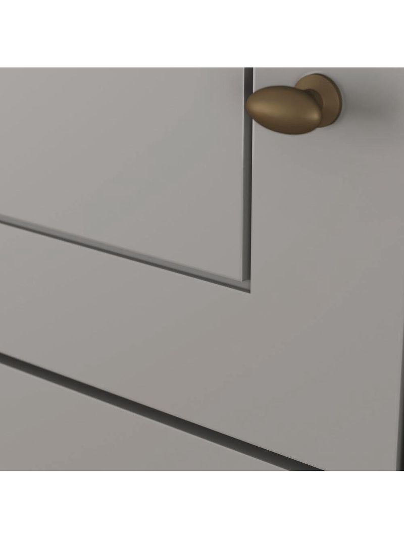 Guarda Roupa Infantil 4 Portas 4 Gavetas Americano Henn Cinza