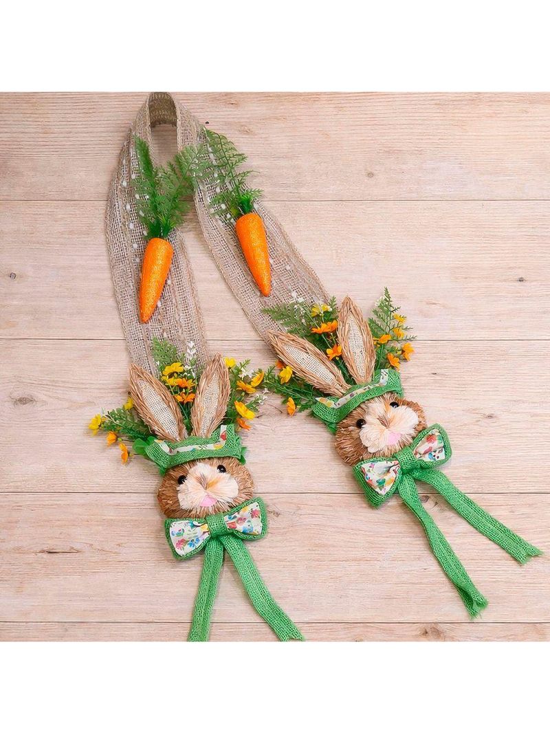 Escapulário Decoração Cabeça Coelho Enfeite Porta Pascoa 2m