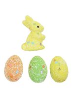 Enfeite Decorativo Páscoa Coelho Coelhinhos Ovos Kit 48pçs