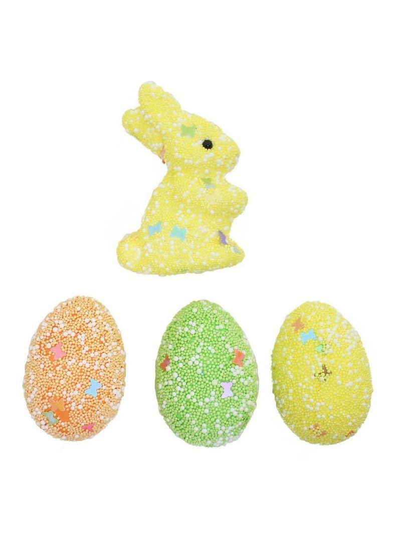 Enfeite Decorativo Páscoa Coelho Coelhinhos Ovos Kit 48pçs